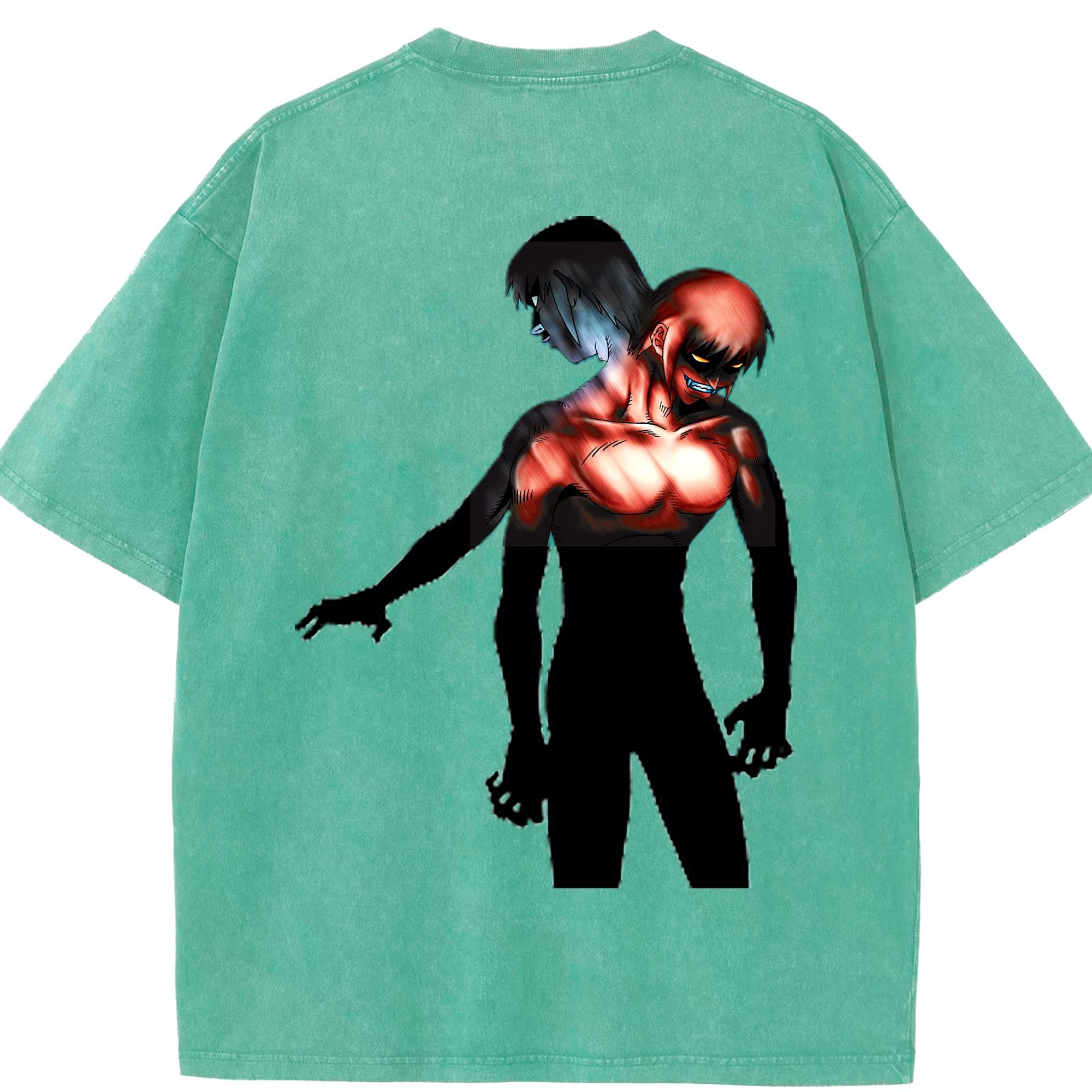 （画像用） 遊☆戯☆王 Yu-Gi-Oh! 綿100% ヴィンテージ風 半袖Tシャツ（背面プリント）